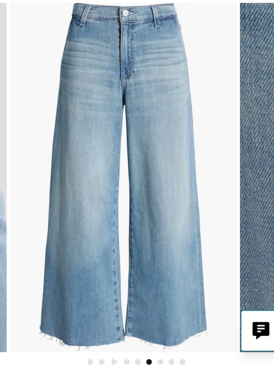Ag Adriano Goldschmied Denim - Ag Adriano Goldschmied Light Blue Wide-Leg Crop Jeans